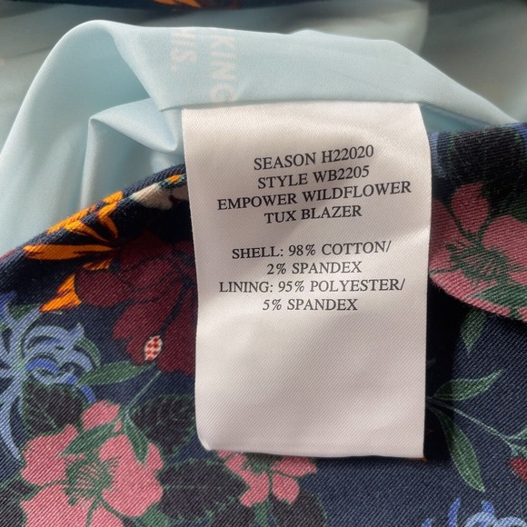 Wildfang The Empower Tux Wildflower Print Single Button Blazer Womens XL - Picture 8 of 8